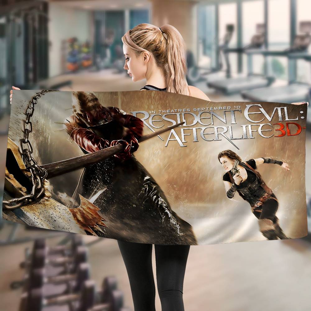 Horror Game R-Resident E-Evil Bath Towel Microfiber Soft Water Absorbing Breathable For Girl Kids Decorative Cartoon Beach Towel