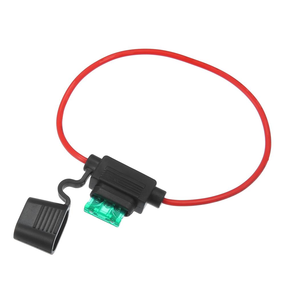 X AUTOHAUX Car Inline ATC Style Inline Fuse Holder with 30A Medium Fuse