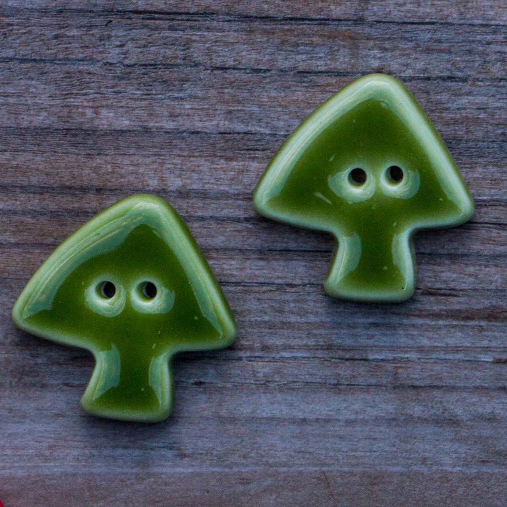 Handmade Colorful Small Mushroom Ceramic Buttons