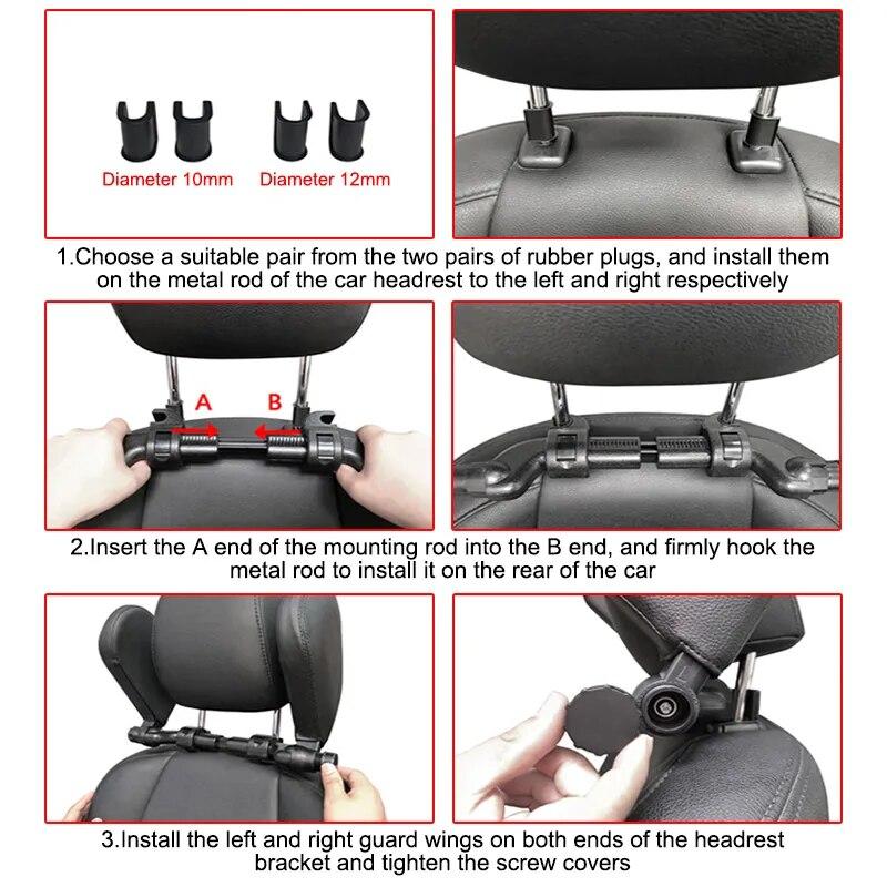 360 Degree Adjustable Car Headrest Pillow U-Shaped Car Seat Pillow for Kids Adults Car Travel Sleeping Head Neck Body