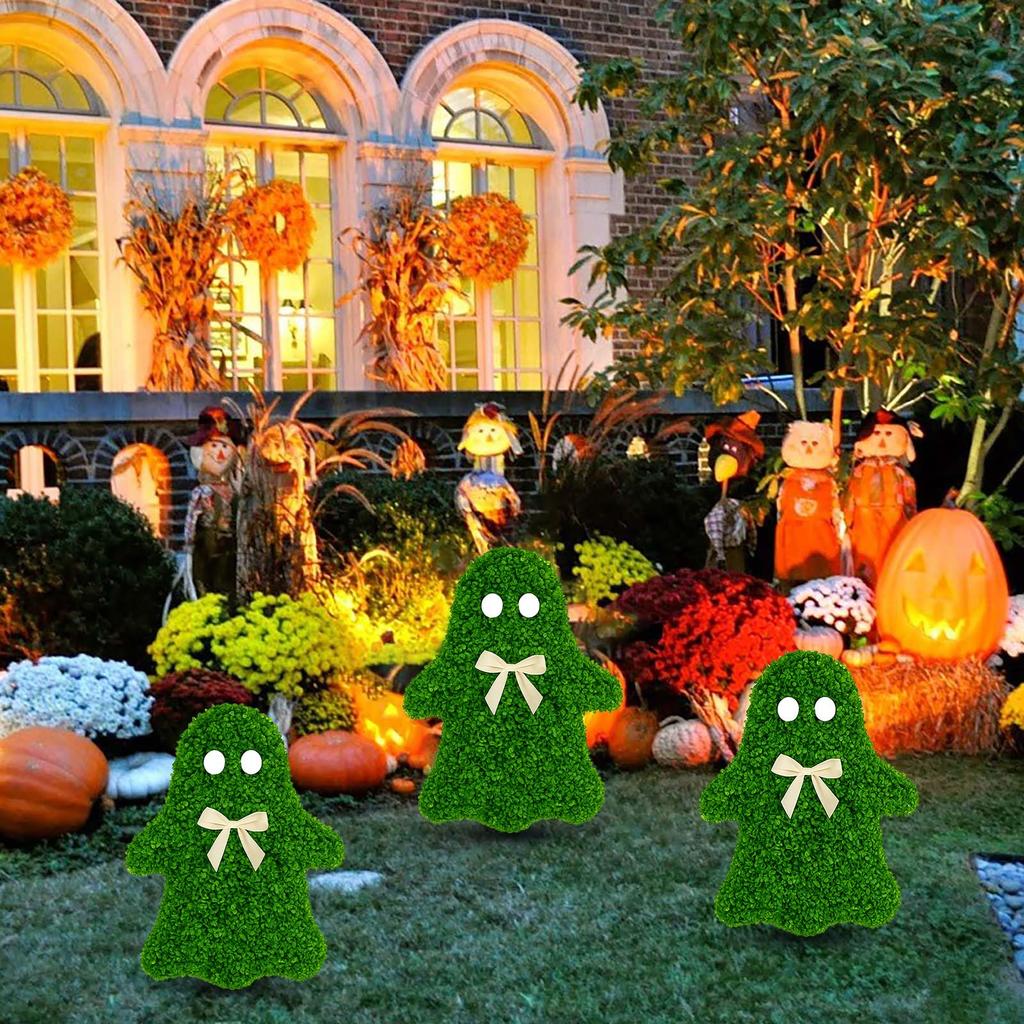 Halloween Ghosts Garden Decorations, Halloween Ghosts Yard Signs With Stake, Outdoor Decorations Signs For Lawns Decor Yard Garden Decor