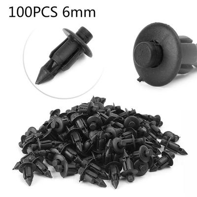 100x Auto 6mm Spatbordpaneel Plastic Klinknagelbevestigingen Drukknoopclips Voor Suzuki GSXR