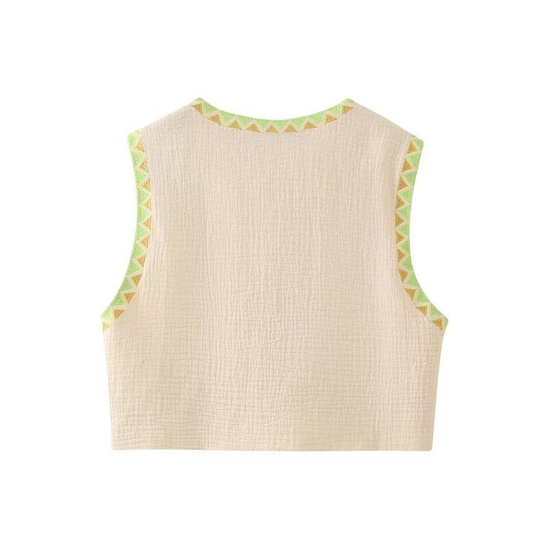 Fashion Style 2024 Spring New Arrival Women's Clothing Slim Looking Versatile Casual Fashion Niche Design Embroider Tops