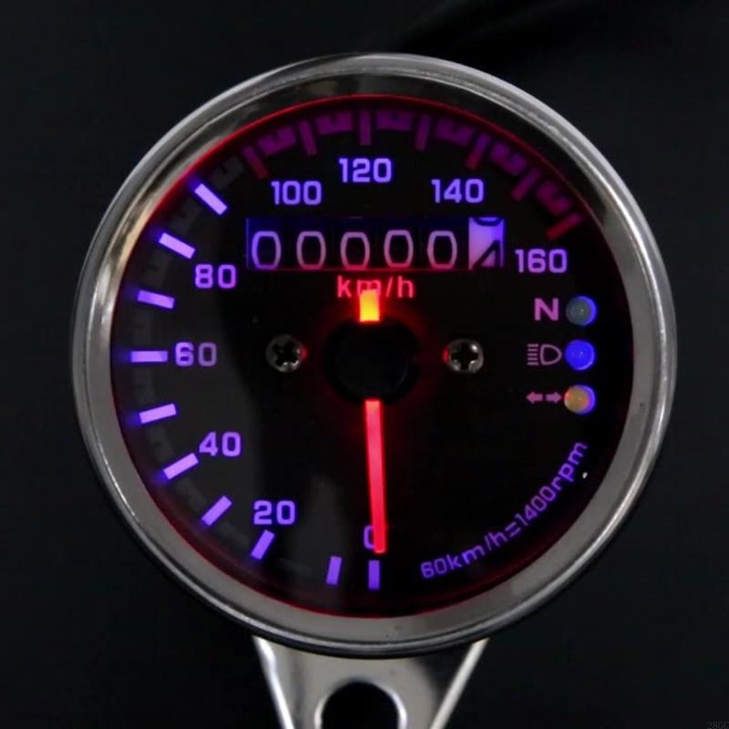 28GC Multifunction Motorcycle Gauge Easy Install Motorcycle Speedometer for Bikes