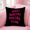 LOGO ANTI SOCIAL SOCIAL CLUB   Personalized picture text home decorative pillows Household Gifts 45x45cm