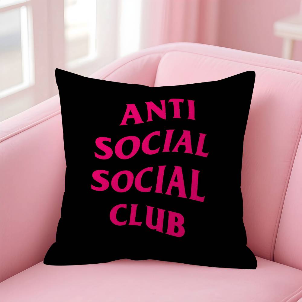 LOGO ANTI SOCIAL SOCIAL CLUB Personalized picture text home decorative pillows Household Gifts 45x45cm
