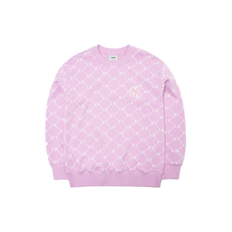 MLB Base Logo Sweatshirts Unisex Pink Crew Neck Moderate Regular 3AMTM0421-50PKS M
