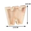 Twenty-Six English Alphabet Moneybox Coin Money Piggy Bank Wooden Letter Saving Box Desktop Ornament Home Decor