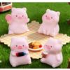 Pigs Figurines Mini Pigs Decors Waterproof Toy Playsets Miniature Doll Garden Figurines Cake Toppers Parties Favor