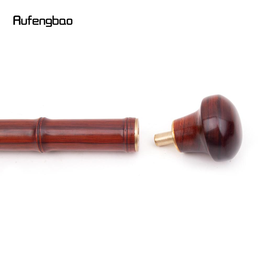 Red Round Wooden Bamboo Joint Walking Stick Decorative Cospaly Party Wood Walking Cane Halloween Mace Wand Crosier 89cm