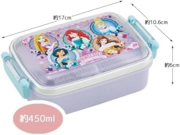 Skater Princess 24 Antibacterial Dishwasher Safe Soft Lid Tight Lunch Square Chopsticks and Chopstick Case Lunch Kids Character PR24 Box, Shape,