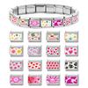 Wholesale Kawaii Heart Flower Star Sunset Dolphin Cats Italian Charm Fit 9MM Stainless Steel Girls' DIY Bracelet Fashion Jewelry