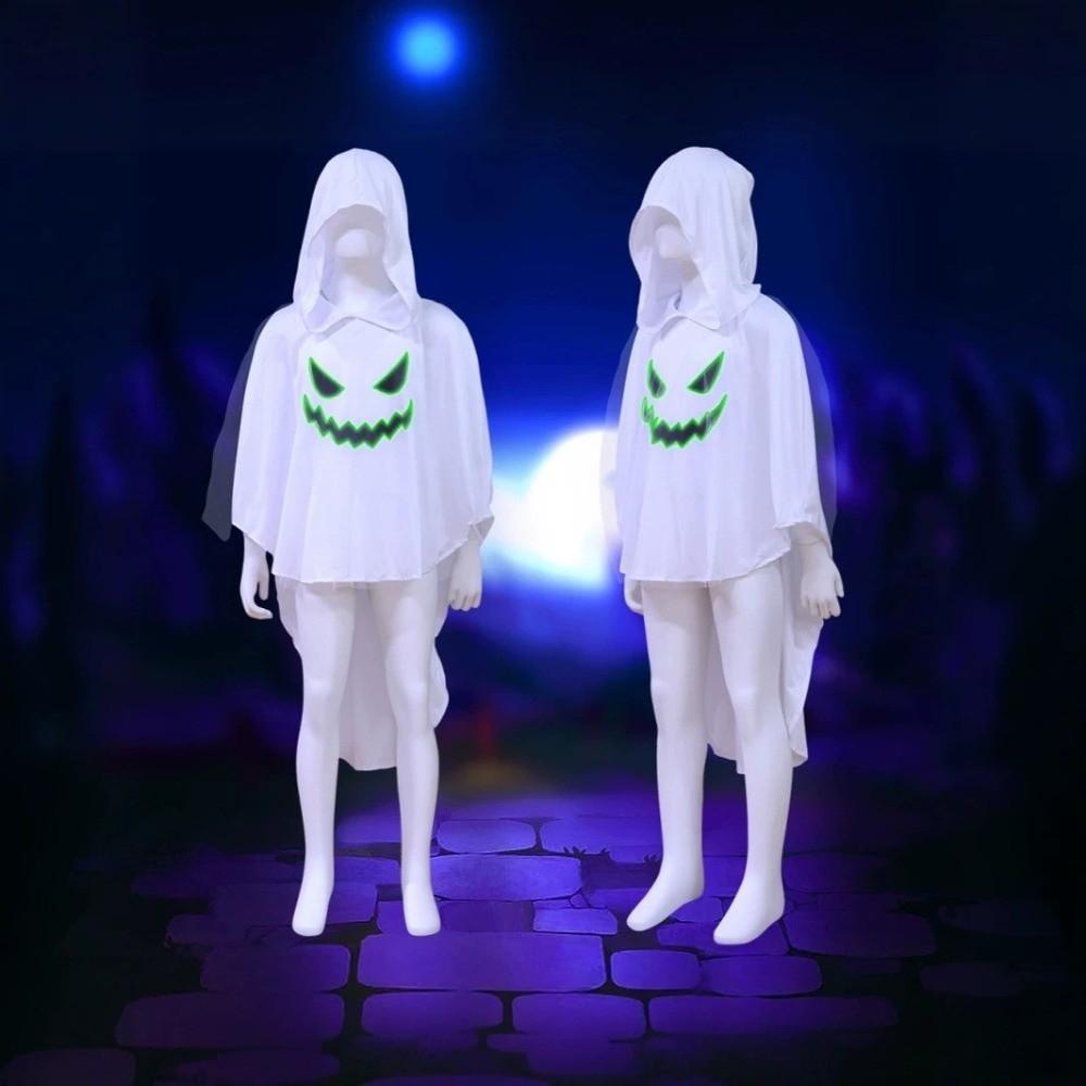 Creative Kids Hooded Cape Glow In The Dark Halloween Cosplay Costume  Trick Or Treat