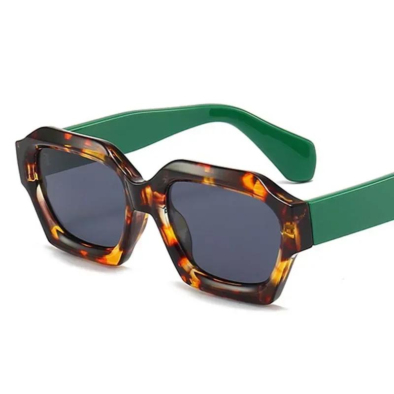 Klasyczne kwadratowe okulary przeciwsłoneczne damskie męskie minimalistyczna moda damska męska retro casual