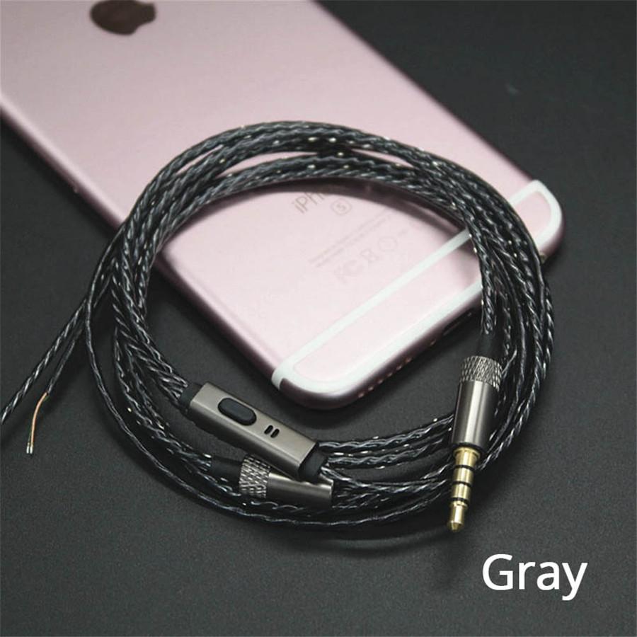 Earphone Cable Headphone Audio Cables for iphone with 3.5mm Jack DIY with Microphone Repair Replacement Headphone Earphone Cable
