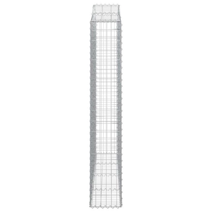 VidaXL Panier de Gabions Arqué Cage à Gabion Mur de Gabion Panier à Pierre Gabion pour Pierre Jardin Patio Extérieur 153389