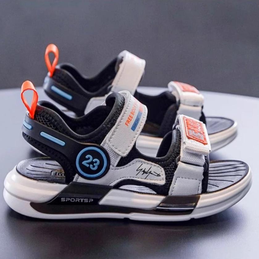 Genuine Leather Soft Sole Kids Sandals Lightweight Beach Sports Shoes for Big Boys Girls Summer