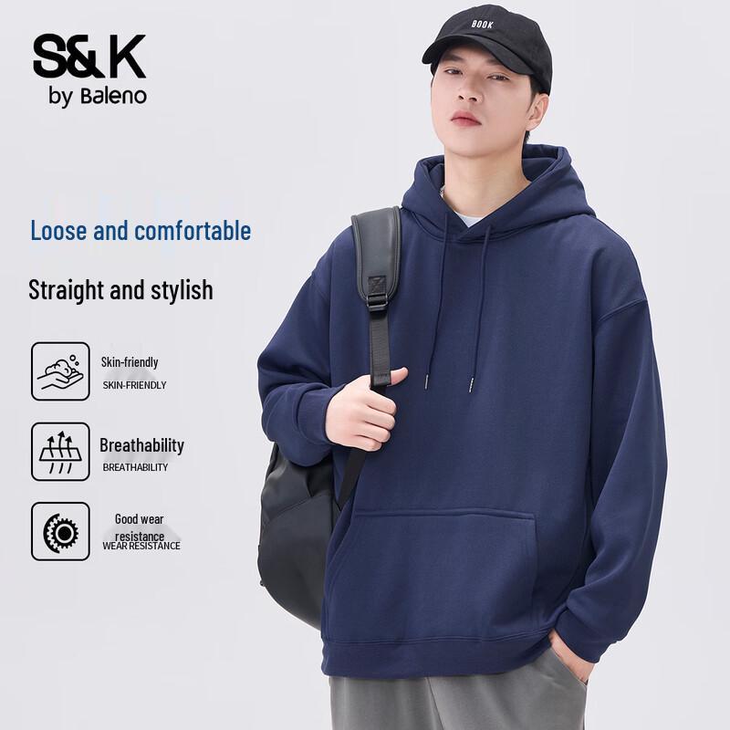 Baleno Men s S&K Series Loose Fit Hooded Sweatshirt M
