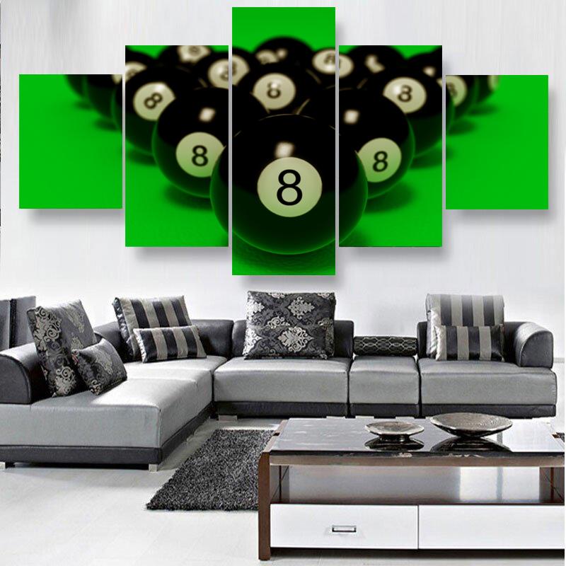5 Panels Nordic Billiards Modern Canvas Painting Posters for Billiards Hall And Prints Wall Art Pictures Home Decor No Frame