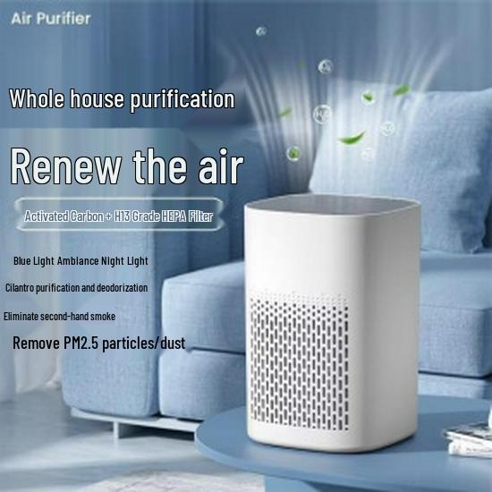 Household Air Purifier: Small, Effective Odor, Smoke & Formaldehyde Removal for Bedroom & Office Desktops