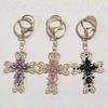 Crystal Rhinestone Cross Keychain & Bag Charm – Cute Women's Gift