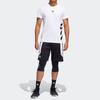 adidas Basketball Shorts Men's Black Moderate Straight Fit Pants DZ5819