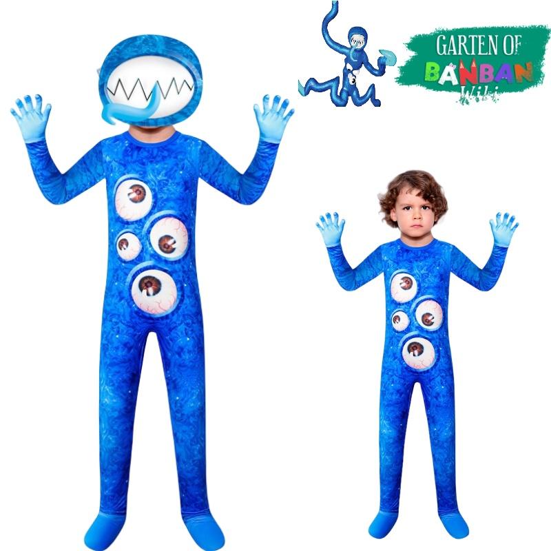 New Halloween Cosplay Costume For Children In Banban Garden Blue Cartoon Style