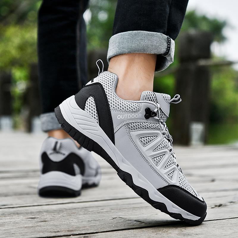 2025 hot-selling large-size travel hiking shoes breathable mesh shoes non-slip and wear-resistant labor hiking shoes