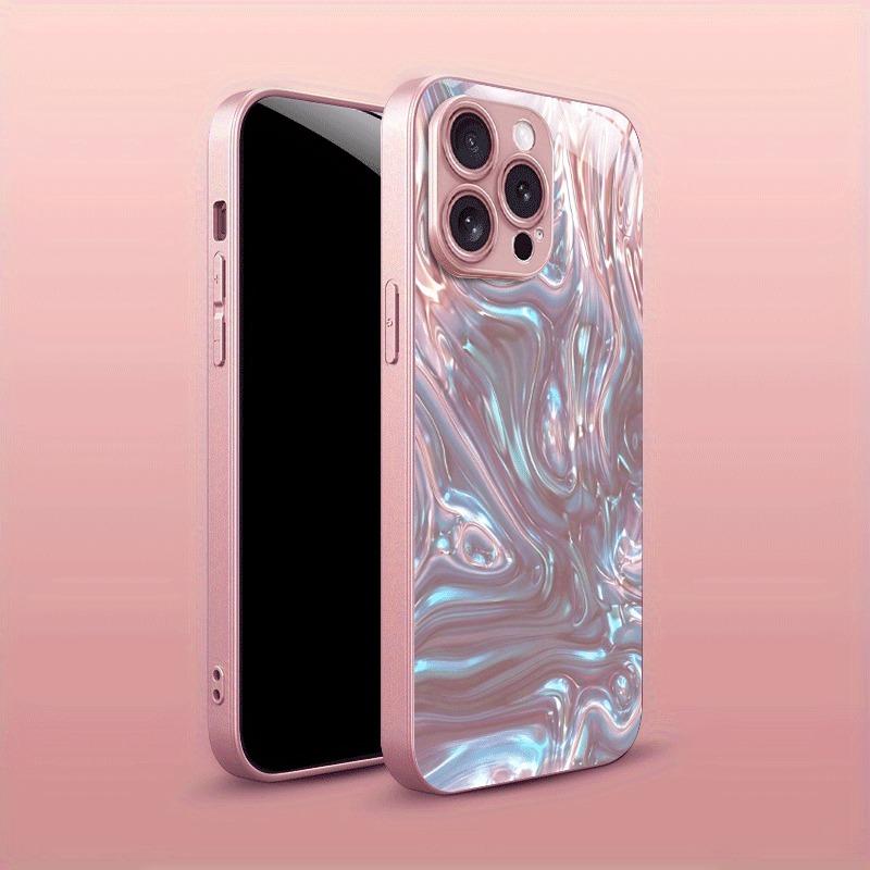 Laserové Texturované Duhové Kovové Skleněné Pouzdro na Telefon Pro iPhone 17 Pro Max 16 15 14 13 12 11 Pro 16 15 Plus 16E 17Air Kryt
