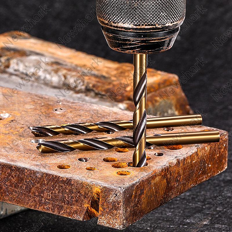 M43 High-Speed Steel Drill Kit 13 Piece Set, Impact Quick Change Drill Kit for Cast Iron Hardening Metal Wood and Plastic