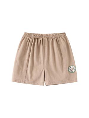 Einfarbige Baumwoll-Baby-Shorts mit Cartoon-Bund