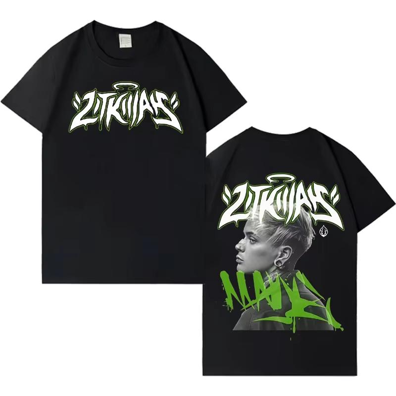 

Rapper Lit Killah Musica Fans Merch High Quality Short Sleeve Tshrit Summer Double Sided Print Unisex Women Cozy Tshrits Streetwear M