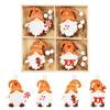 12Pcs New decorations box wooden painted hanging ornaments tree decoration pendants 2025 New Year small gifts Christmas products