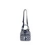 MLB Monogram Series NY Yankees Retro Floral Print Drawstring Closure Bucket Bag Unisex Bags Denim-Blue 32BG34111-50N