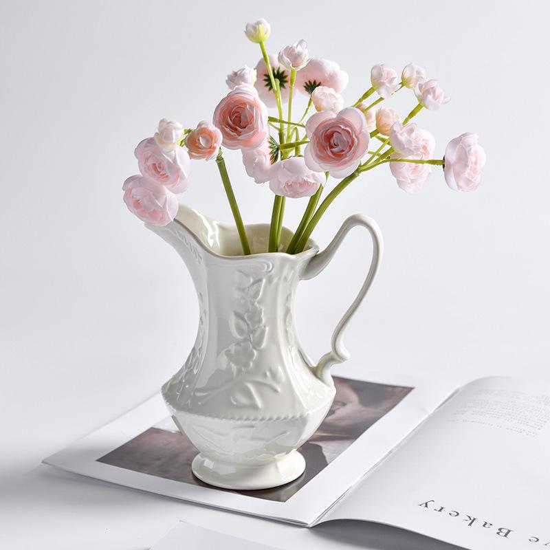 Creative Nordic Ceramic Irregular Vases, Home Living Room Desktop Office Decorations, Modern Minimalist, Flower Arrangement, 1Pc