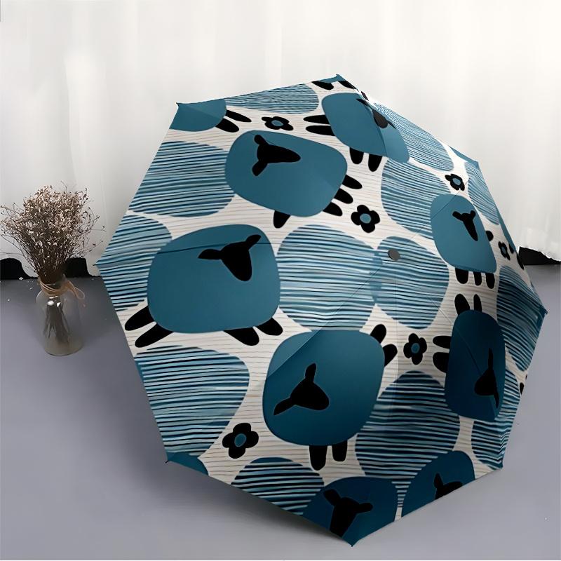 1pc Sheep PatternAutomatic Open/close Umbrella, 8-Rib sturdy structure, Portable Travel Umbrella, Parties, Everyday Usec25