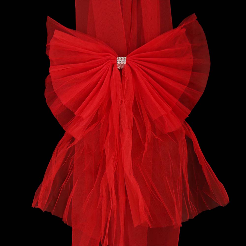 Red Cabinet Bow -inlaid Christmas Home Decoration Christmas Front Door Bow  Cupboard