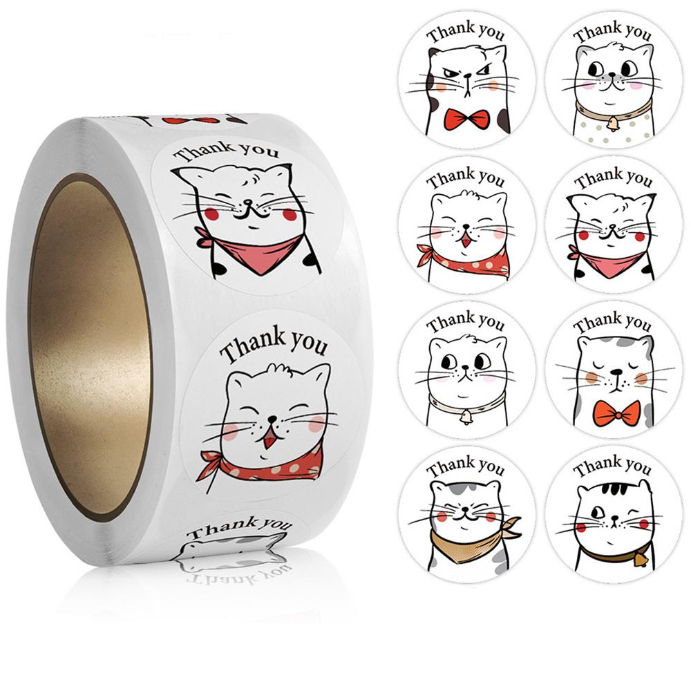 Custom Decal Stickerbook 8 Styles Cartoon Animals Thank You Note X042