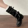 Fashion Designer Women Trouser Legs High Boots Fashion Punk Style Shoes Autumn Winter Thick Heel Ladies Knight Long Booties