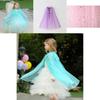 Magical Frozen Elsa Costume Cape In Soft Polyester For Princess Dress Up Fun