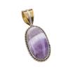 Natural Tiffany Stone 925 Solid Sterling Silver Gift TwoTone Pendant 1.50" W1j10