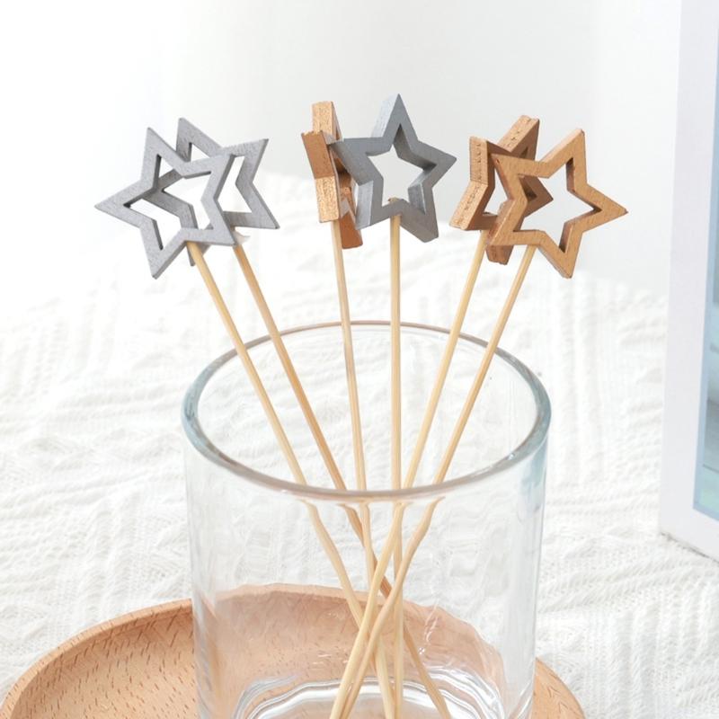 Pack Of 100 User Friendly Bamboos Skewers Camping Utensils For Cocktails Fruit Decorations Wedding Parties Supplies