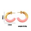 Colorful Drip Oil Retro Circle Earrings - Light Luxury Minimalist Autumn/Winter Fashion for Women