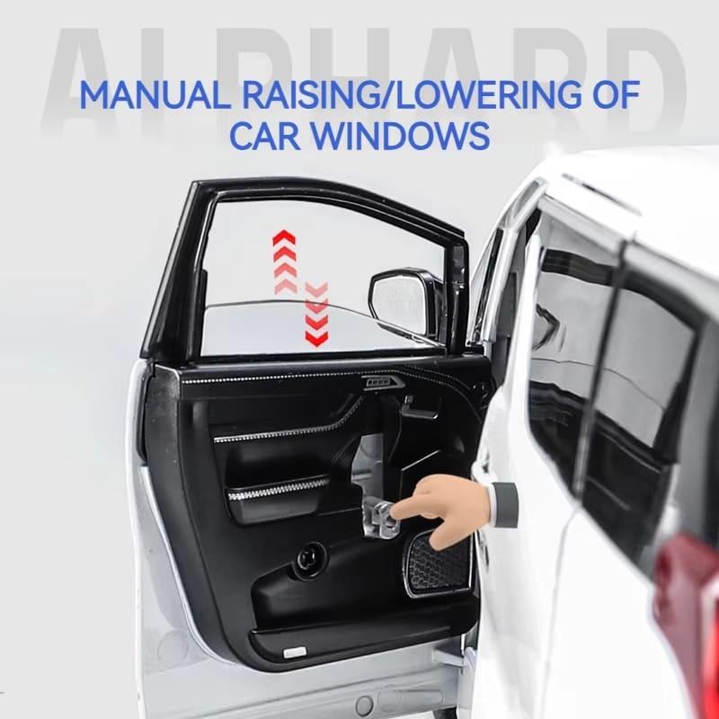 Yeni 1/18 Toyota Alphard MPV Çinko Alaşım Araba Modeli Döküm Metal Oyuncak Araba Araba Modeli Yüksek Simülasyon Ses ve Işık Çocuk Hediyesi Süsler
