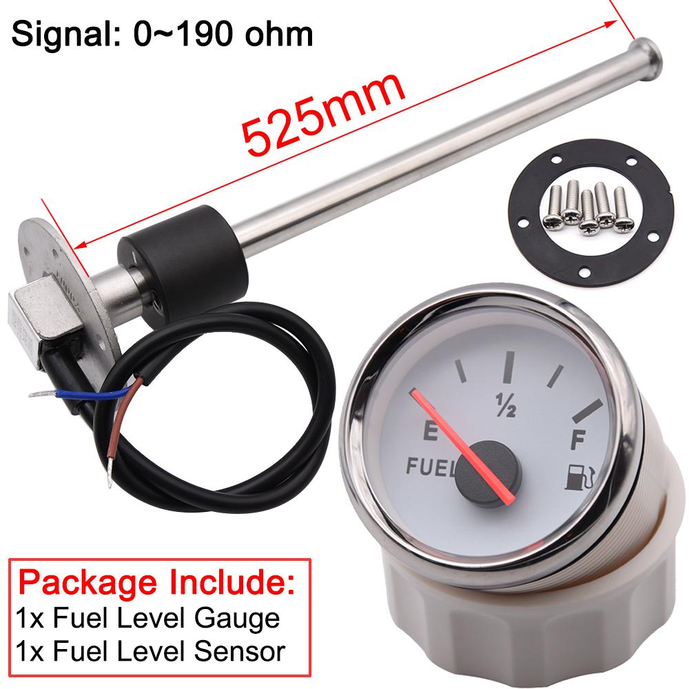 HD Boat Car Fuel Sending Unit with 100 ~ 1500 Mm Fuel Level Sensor With Indicator Tank Meter 0~190 Ohm Fuel Gauge For Motorcycle
