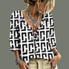 Women's Casual Plaid V-Neck Ruffle Blouse with Tie Neck