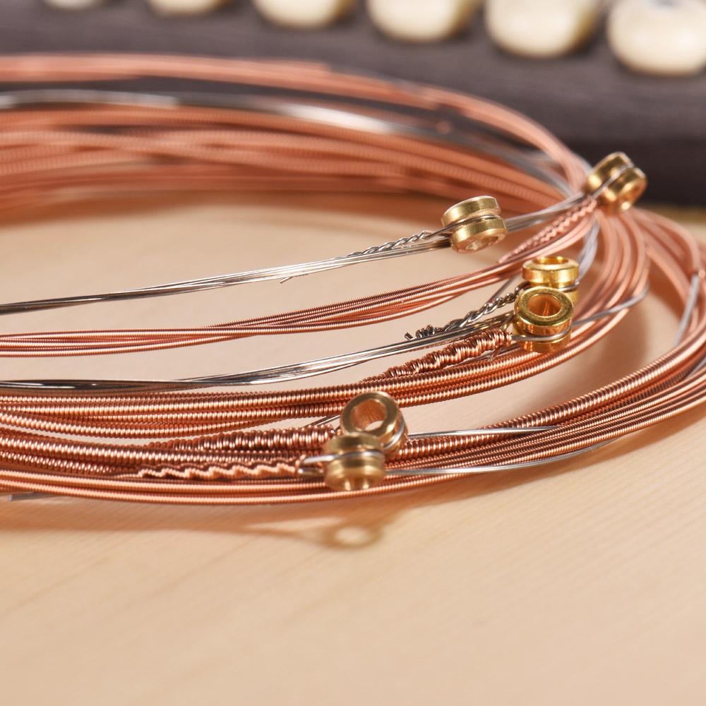 ZIKO DR-010 Acoustic Guitar Strings Hexagon Alloy Wire Pure Copper Wound Anti-Rust Coating Membrane 6 Strings Set