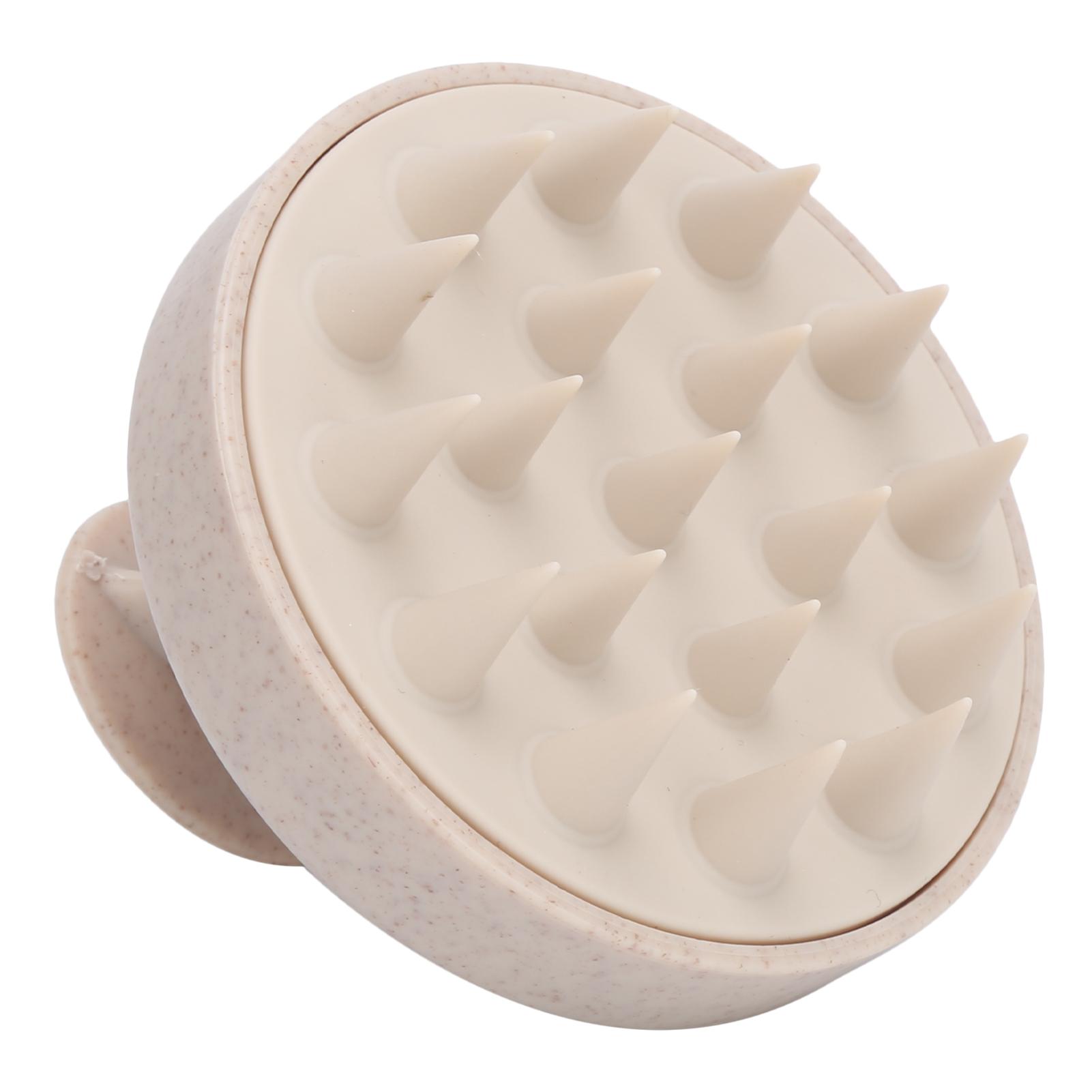 

Pet Massage Brush Multifunctional Soft Silicone Pet Grooming Tool for Massage Bathing бежевий