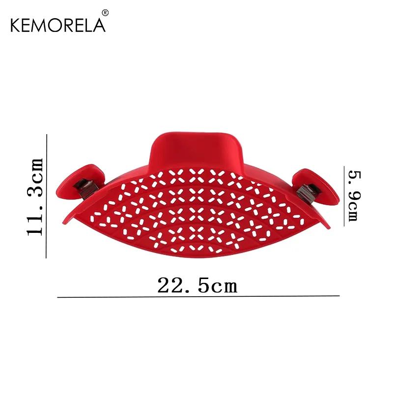 Food Grade Silicone Clip-on Pot Strainer Universal Anti-spill Pasta Pan Colander for Rice And Fruits - Kitchen Cooking Accessory