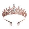Bride's Crown Headwear Alloy Rhinestone Hair Band Wedding Crown Birthday Hair Accessory Style Headband Accessory